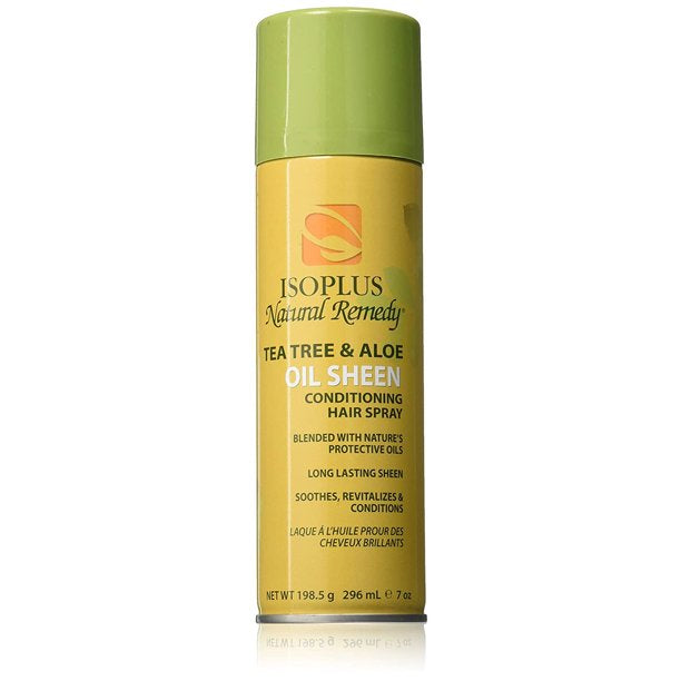 Isoplus Natural Remedy Tea Tree & Aloe Vera Oil Sheen Conditioning Hair Spray - BBII Barber & Beauty Supply