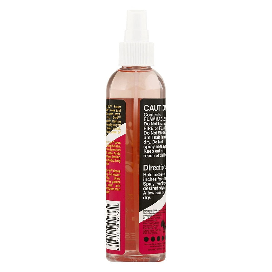 Bronner Brothers Pump it Up Styling Spritz Gold, Super Hold - BBII Barber & Beauty Supply