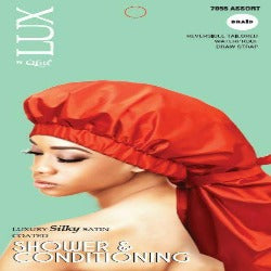 LUX Luxury Silky Satin Coated Shower & Conditioning Braid Cap - BBII Barber & Beauty Supply