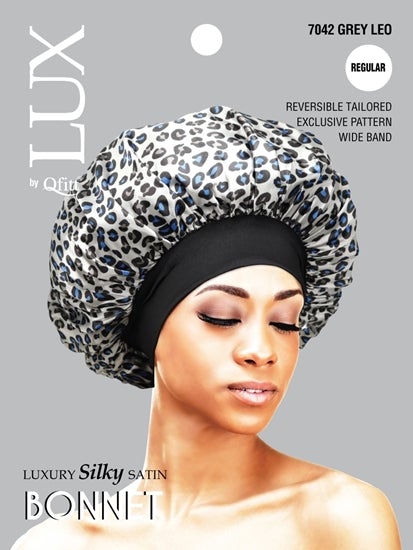 LUX Luxury Silky Satin Bonnet- Leopard